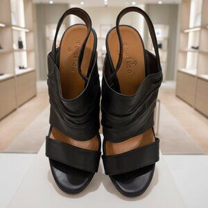 COCLICO Leather Platform Wedge Sandals Made in Spain High-Fashion Statement